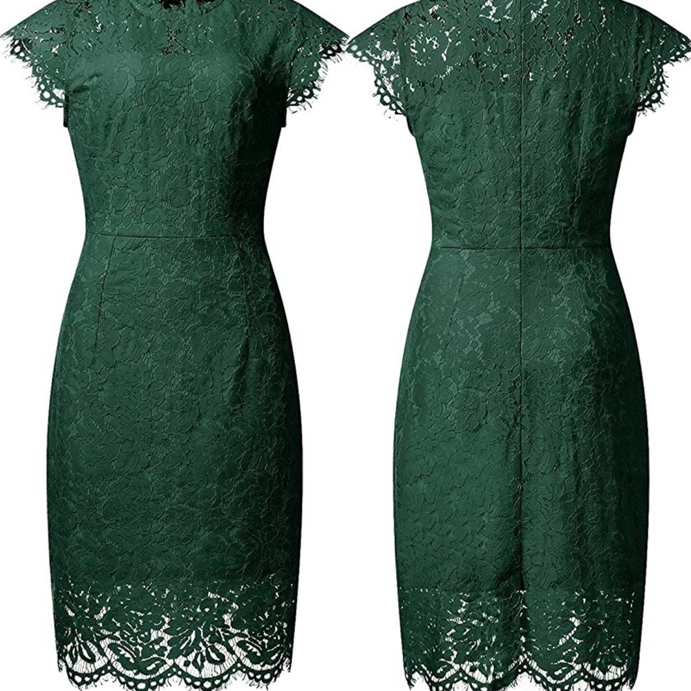 Green Lacey dress like new. So pretty.
